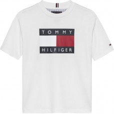 TOMMY HILFIGER μπλούζα παιδική KB0KB10340-YBR λευκή 